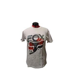 Fox white graphic short sleeve tee, size large*